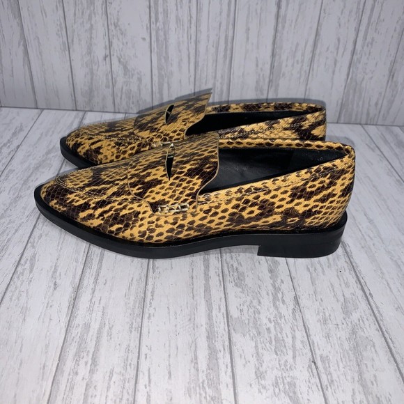 Womens Size 6.5 Rebecca Minkoff Pacey Loafers Yellow Snake Print EUC. - Picture 4 of 7